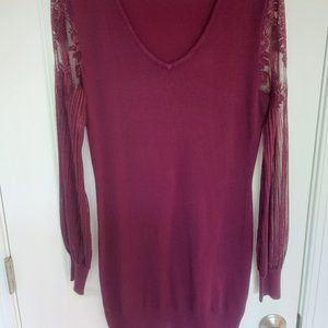 Venus sheer lace sleeve sweater dress - size Medium